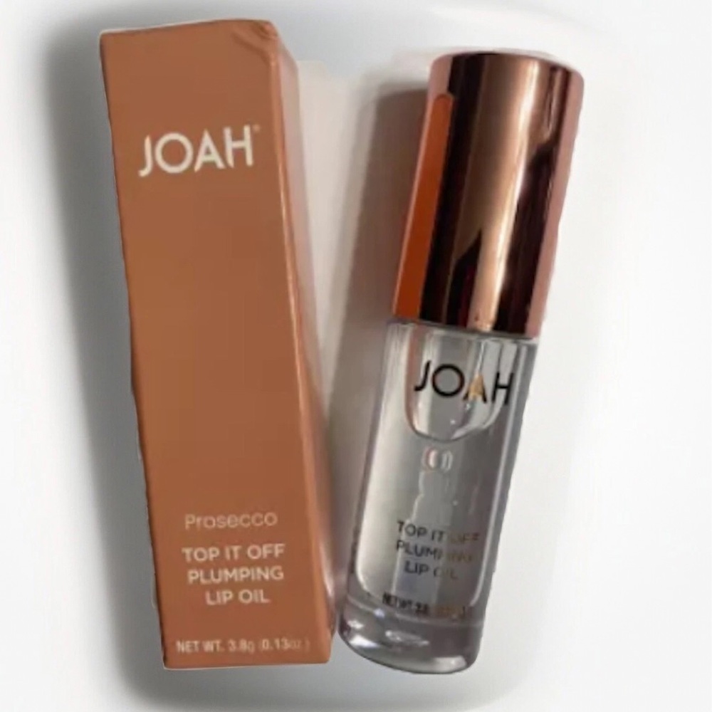 JOAH Top It Off Plumping Lip Oil PROSECCO Clear Plumping Gloss